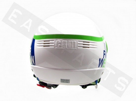 Helmet Demi Jet CGM 107K Sport Green Metallic (shaped visor) XS